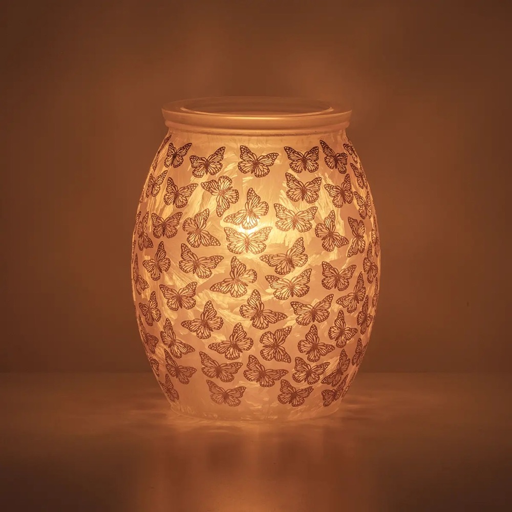 Butterfly Wings Patterned Cream Wax Warmer